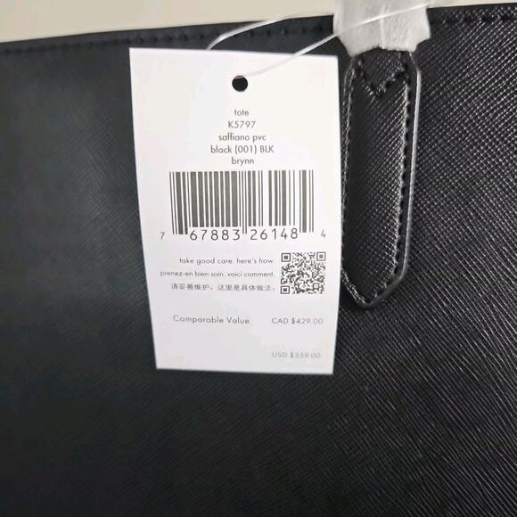 NEW with Tags - Kate Spade New York Brynn Tote Handbag in Black - Picture 5 of 9